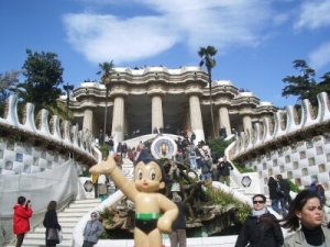 Astro Boy at Park Guell.