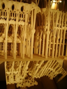 Scale model of the interiors.