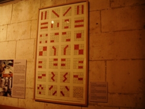 The numerogram, which the new architect has worked into several parts of the building. Every combination adds to 33, the age of Christ when he died.